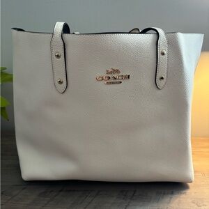 Coach Ivory (Pebbled) Leather Tote